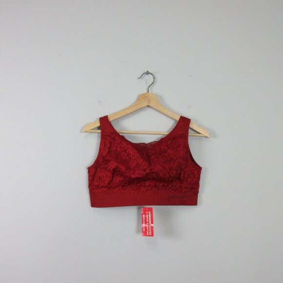 Sankom v Neck Classic Lace Bra Womens L XL Red Slimming Posture Shaper New 164 - Picture 1 of 10